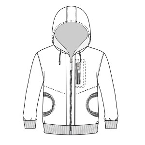 Moldes de confeccion para Campera 2810